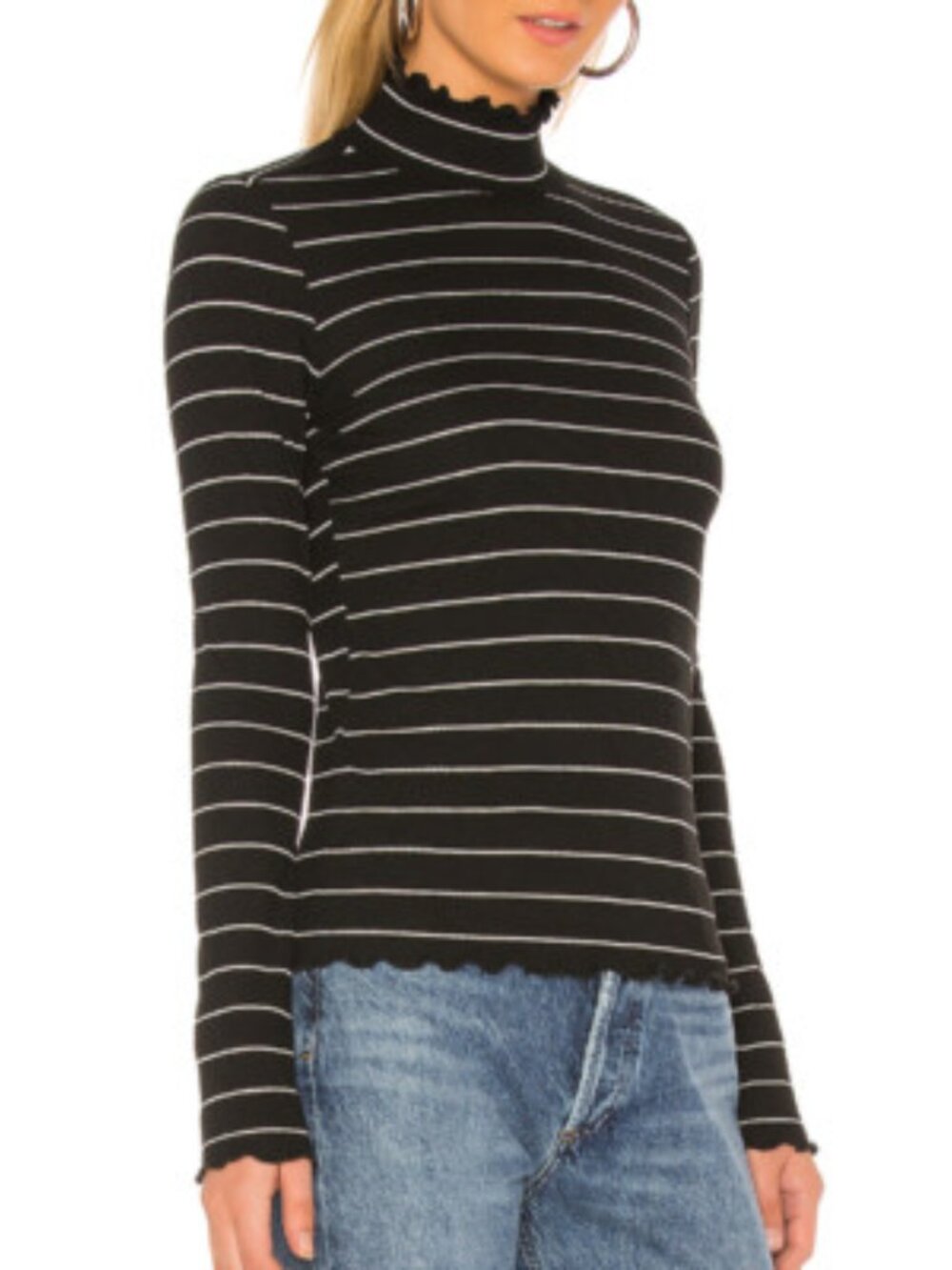 PAIGE Cadence Turtleneck Black/Silver, S